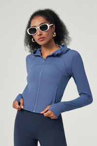 Women's Butter-Soft Hooded Cropped Yoga Jacket