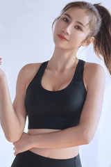 Women's Racerback Cutout Back Hook High Support Sports Bra
