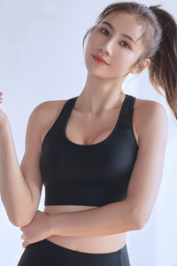 Women's Racerback Cutout Back Hook High Support Sports Bra