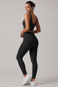 Women's Yoga Set:U-neck Bra And High Waist Leggings