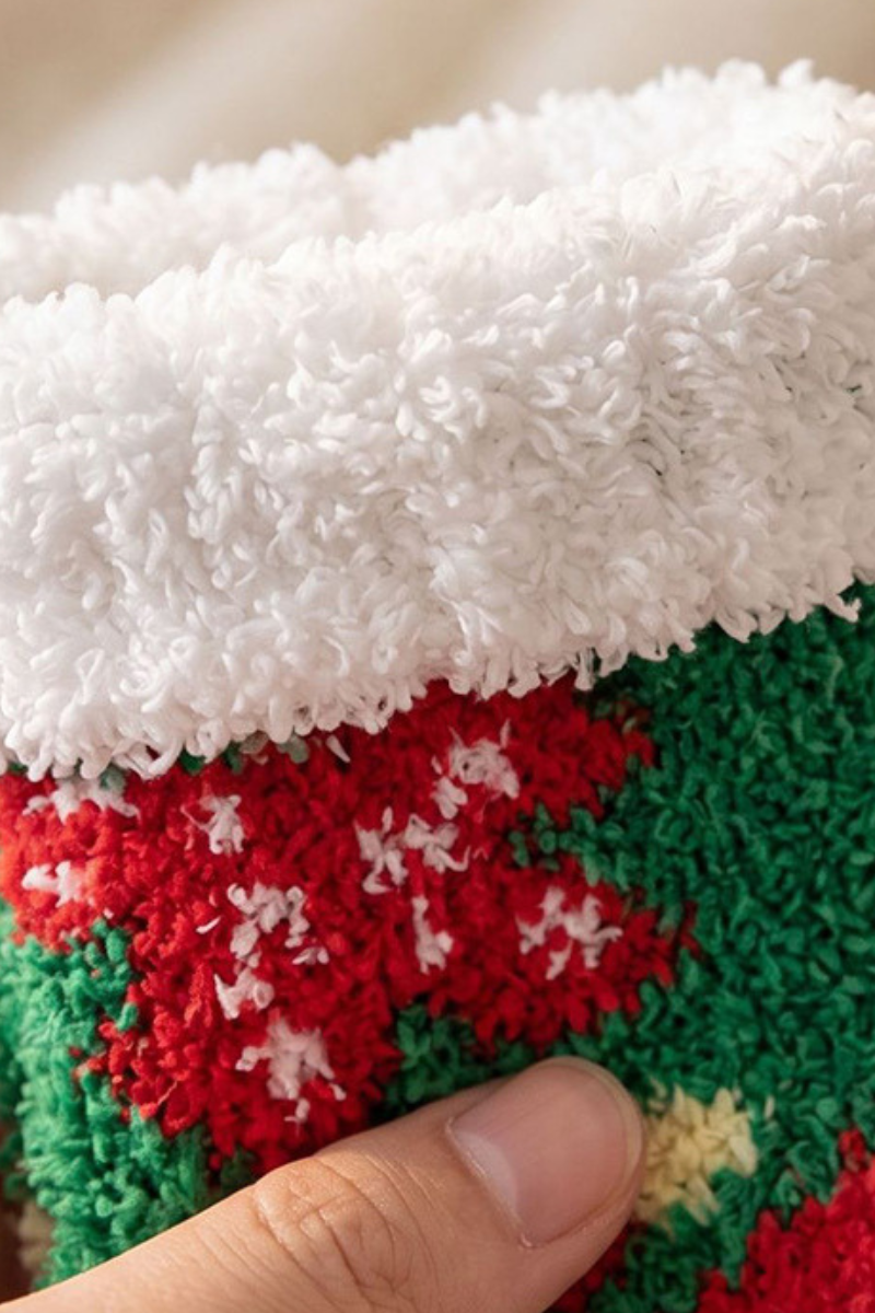 Women's Christmas Gift Fuzzy Plush Soft Mid‑Calf Socks