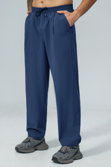 Men's Fall Elastic Waist Drawstring Relaxed Casual Pants