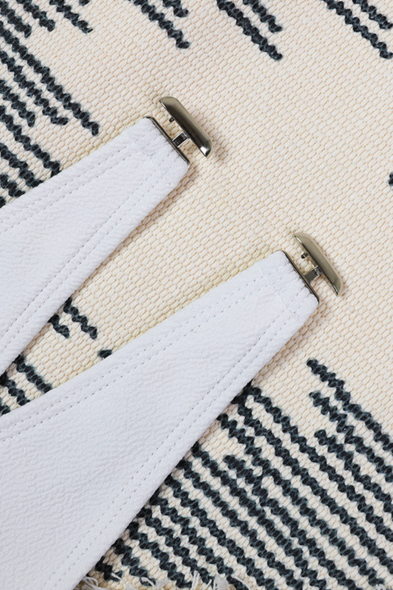 Women's Sexy Metal Button High Slit Cover-up Set - 3pcs