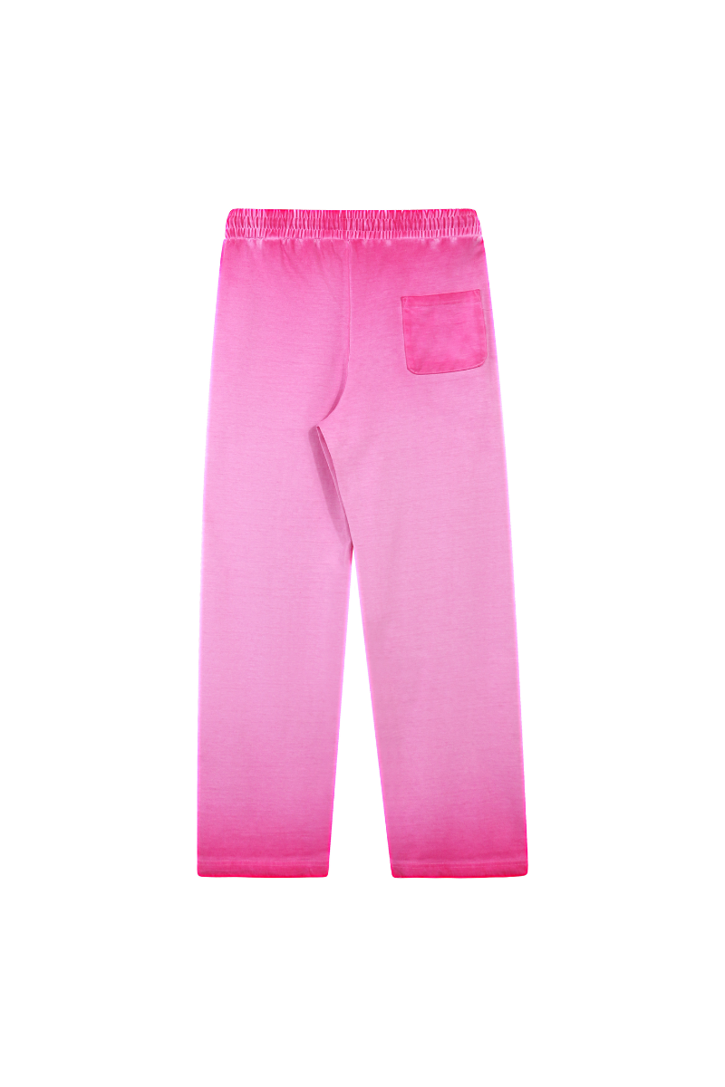 Unisex Fall 100% Cotton Washed Gradient Wide Leg Pants