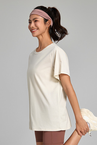 Women's Summer 100% Cotton Cooling Quick-Dry Sports T-shirt