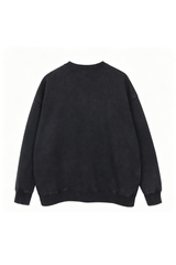 Unisex Fall Washed Vintage Drop Shoulder Relaxed Pullover