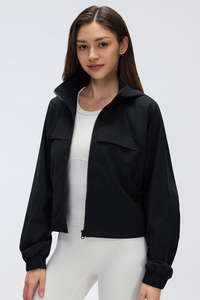 Women's Quick Dry Water Resistant Hooded Drawstring Jacket