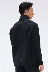 Men's Color Block Half Zip Mock Neck Outdoor Pullover Jacket