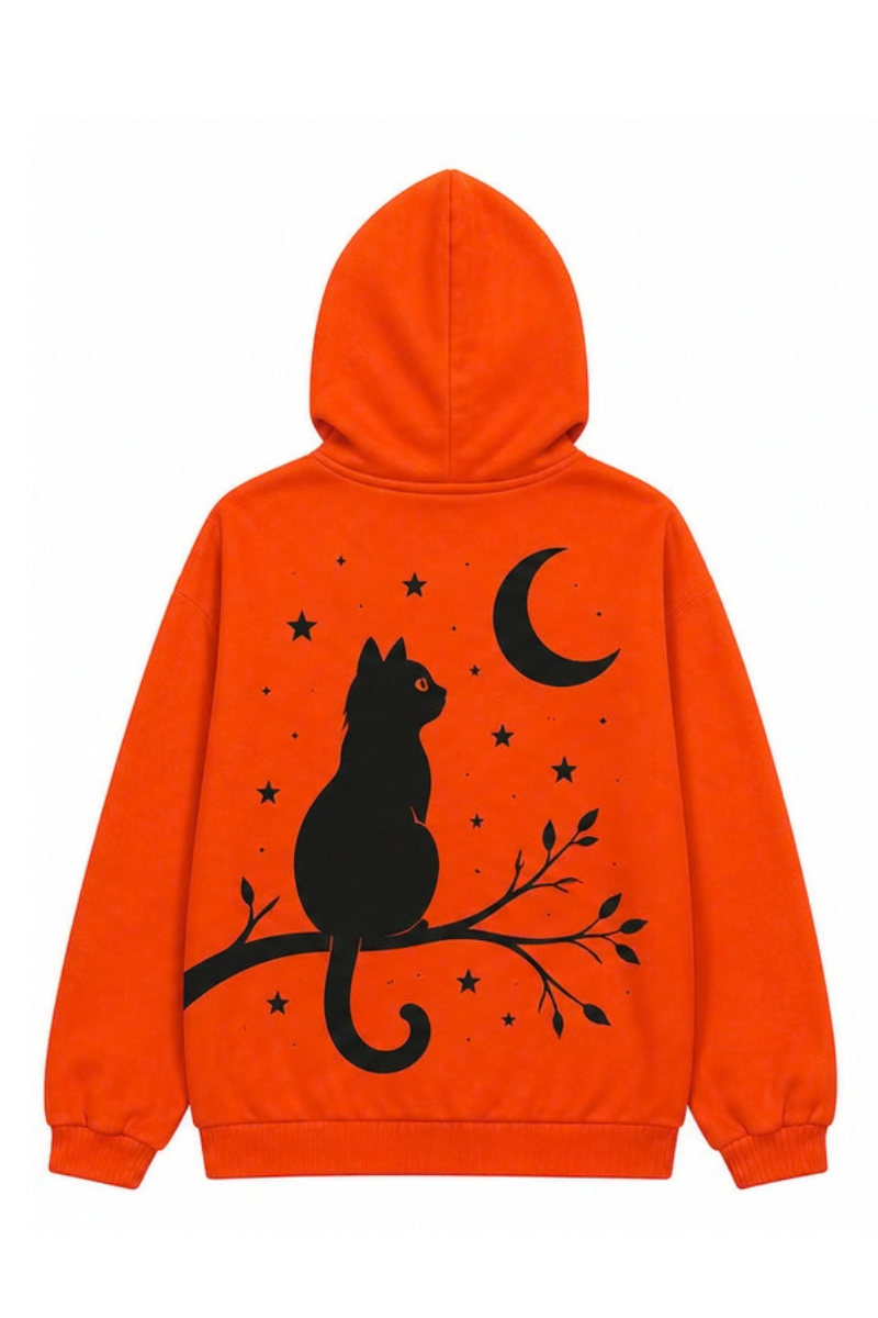 Unisex Halloween Multi Pattern Print Zip Up Hoodie