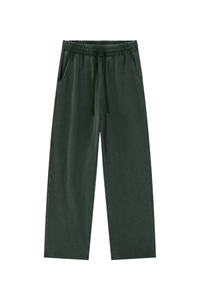 Unisex 100% Cotton Washed Heavyweight Wide Leg Casual Pants