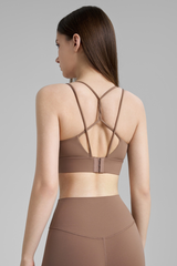Women's Athletic U-Neck Crisscross Back Sports Bra