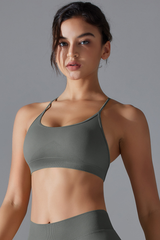 Women's Athletic U-neck Cross Back Beautiful Back Bra