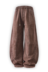 Men's Fall Vintage Washed Versatile Wide Leg Scimitar Pants