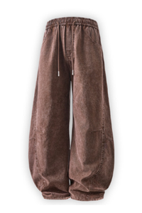Men's Fall Vintage Washed Versatile Wide Leg Scimitar Pants