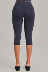 Women’s Mid-Rise Tummy Control Yoga Capri Leggings