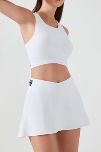 Women's Set Color Block - Racerback High Support Bra Skirt