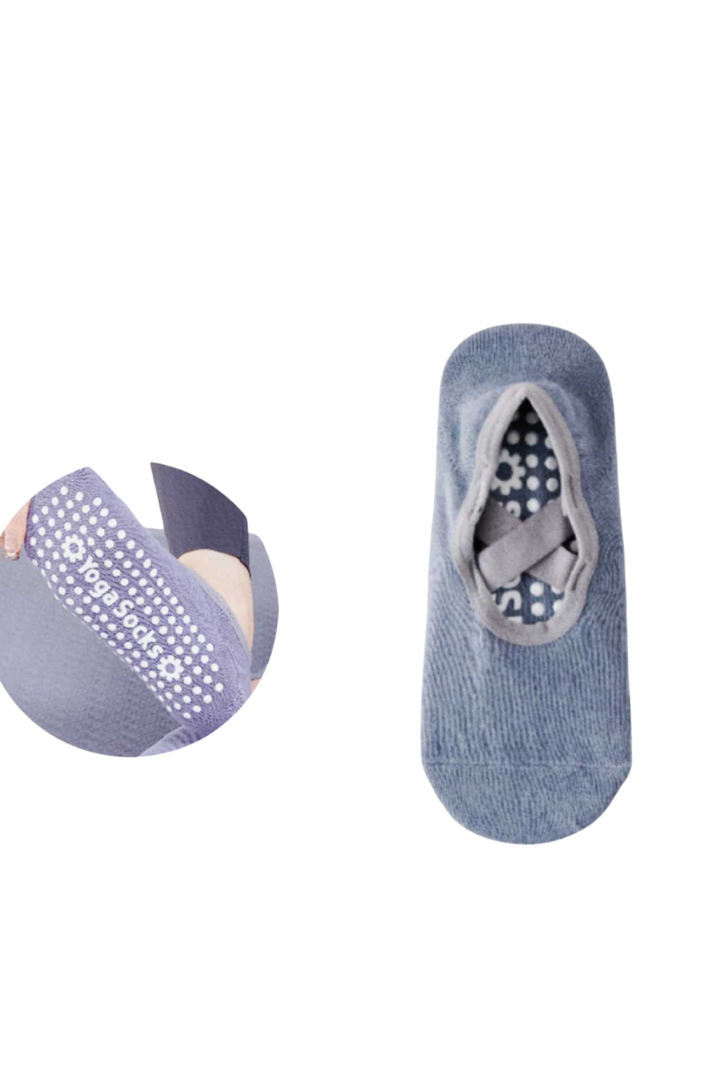 Women's Silicone Non-Slip Cross-Strap Pilates Yoga Socks