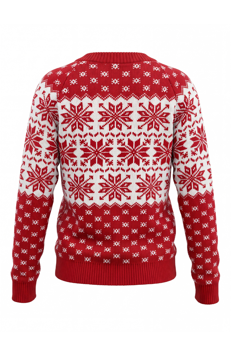 Women's Fall Christmas Snowflake Jacquard Knit Sweater