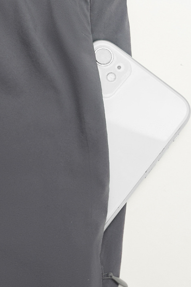 Men's Drawstring Solid Faux Two Piece Quick Dry Shorts