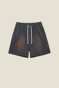 Unisex Washed Gradient Shorts - Side Pocket Straight Drawstring
