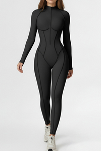 Women’s one-piece long-sleeve sport jumpsuit.