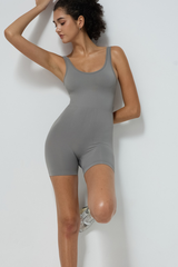 All-In-One Back-Cutout Yoga Bodysuit