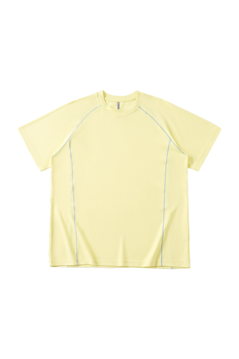 Men's Sporty Contrast-Stitch Raglan Short-Sleeve T-Shirt