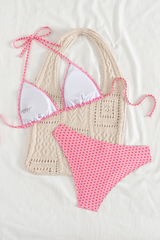 Women's Polka Dot Halter Neck Triangle Beach Bikini Sets