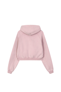 Women's Washed Short Hooded Sweatshirt