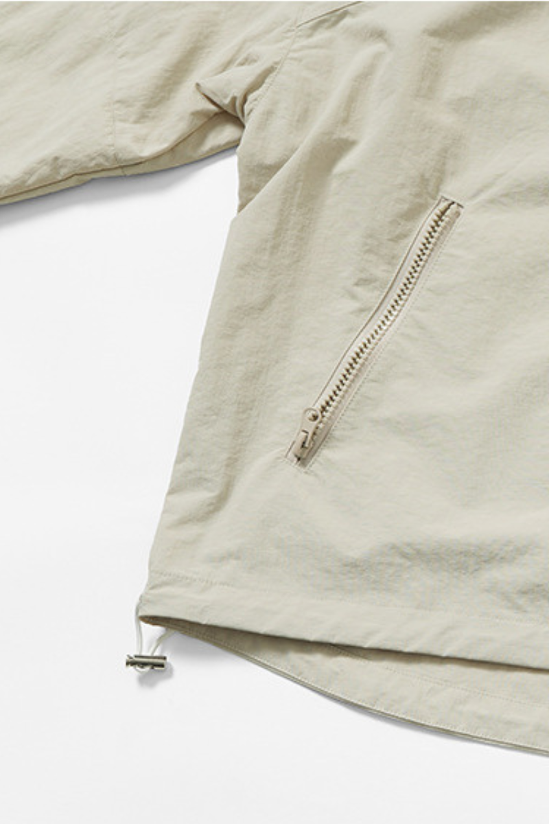 Men's Zip-Up Hooded Windbreaker - Water-Repellent Outdoor Jacket