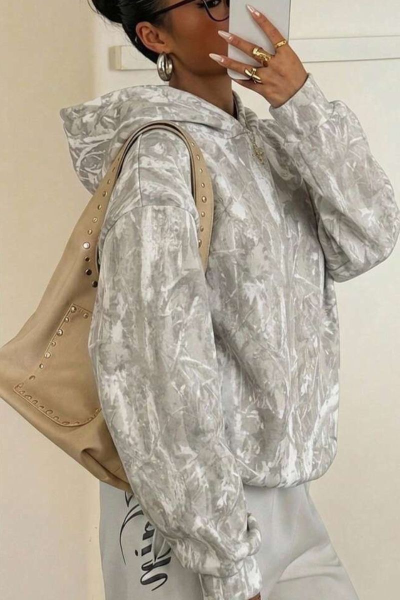 Women's Fall Leopard Print Coquette Style Hoodie