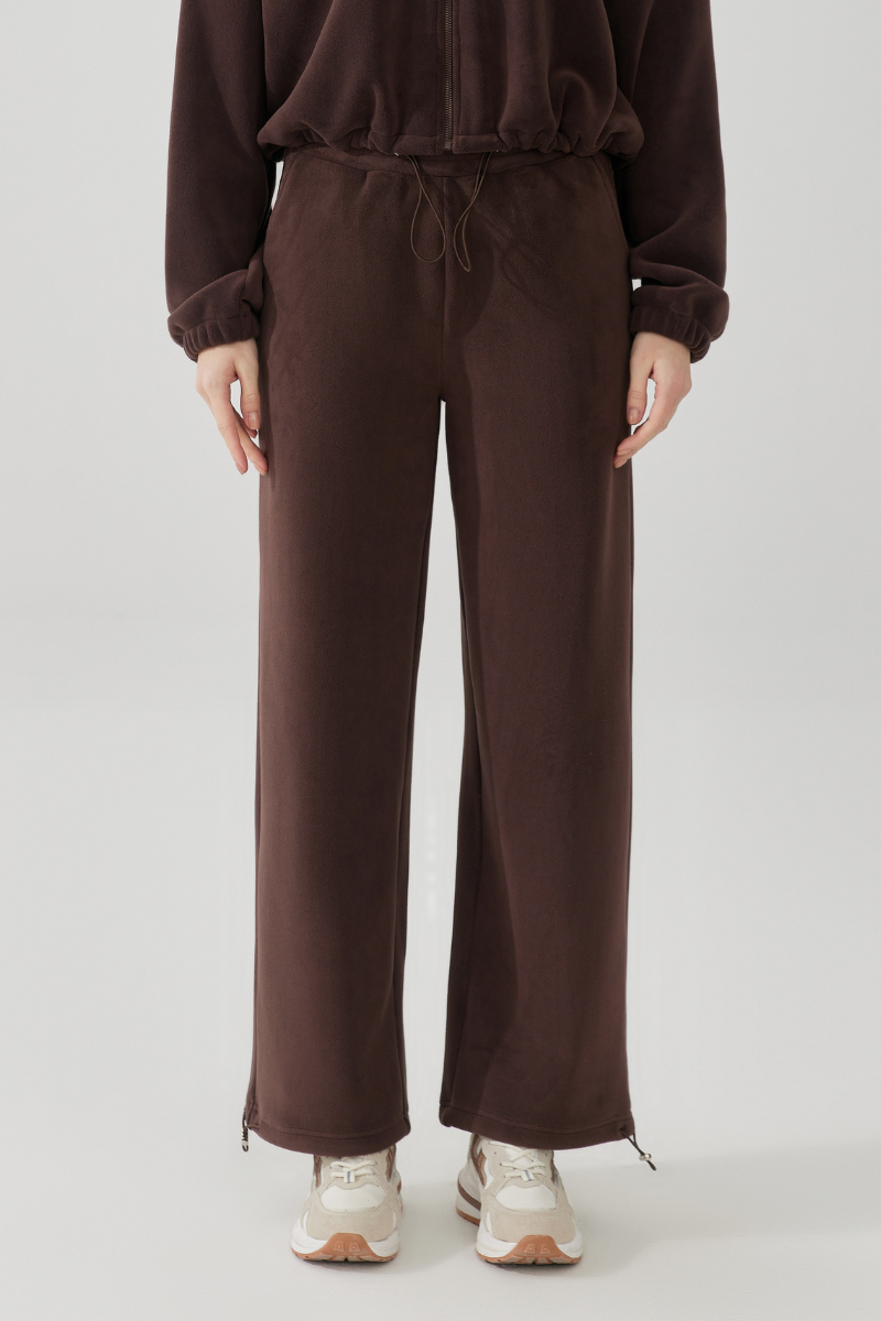 Women's Reversible Fleece Straight-Leg Cuffed Sweatpants