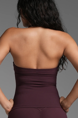 Women's Athletic Halter V-neck Padded Yoga Tank Top