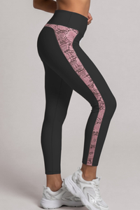 Women's Lace Panel Butt-Lifting Sculpting Yoga Leggings