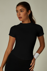 Women's High Stretch Seamless Waist-Cinching T-shirt