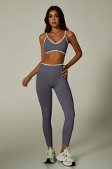 Women's Seamless Set:V-neck Bra And High Waist Leggings