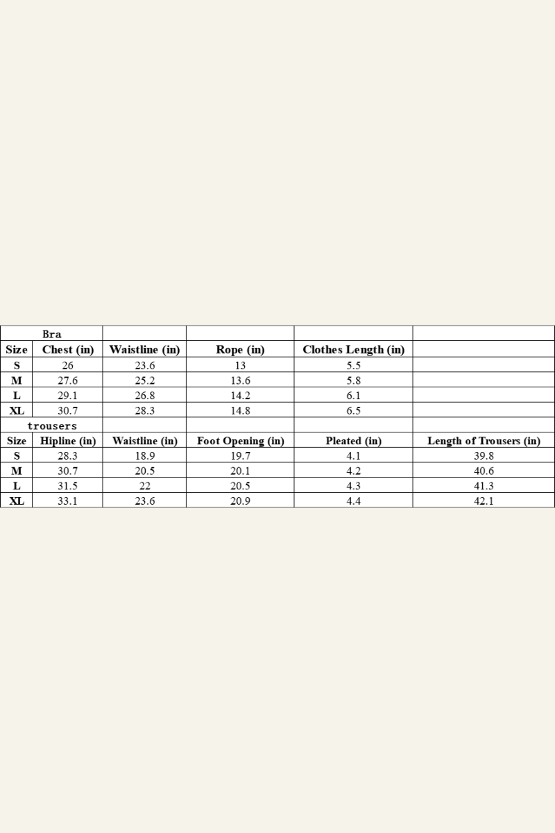 Women's Set:Cross Back Triangle Cup Bra & Flared Pants