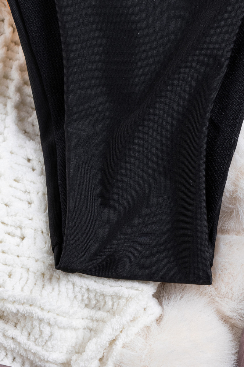 Women's Floral Cutout Color Block Side Tie Bikini Set