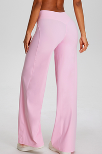 Women's Athletic Flowy Solid Wide Leg Yoga Pants