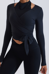 Women’s strap-adjustable waistline sport top.