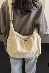 Women's Drawstring Multi Pocket Hobo Shoulder Bag