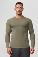 Men's Seamless Quick-Dry Athletic Long Sleeve T-shirt