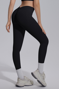 Women's Seamless Knit V-Waist Tight Butt-Lift Yoga Leggings