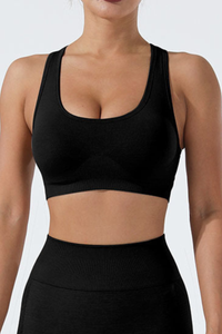 Women's Sport U-neck Cross Back Seamless Bra