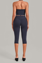 Women’s Halter Tank & Capri Leggings 2-Piece Yoga Set