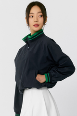 Women's Fall Color Block Tennis Sport Quarter Zip Sweatshirt