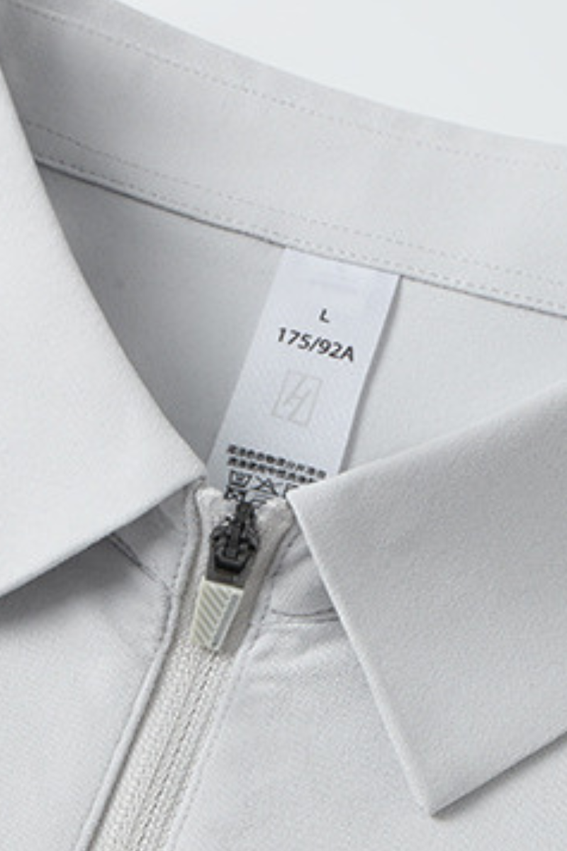 Men's Sun Protection Half-Zip Polo Collar Tennis T-Shirt