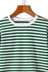 Women's Fall Christmas Striped Color Block Relaxed Pullover