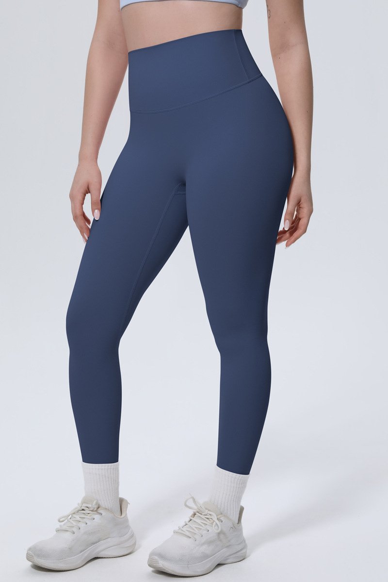 Women's High-Waist Solid Nine-inch Leggings