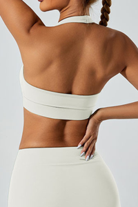 Women's square collarb  halter neck bra.